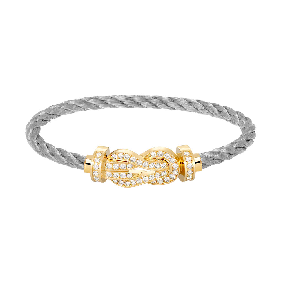 DIANA CHANCE LARGE 8 FIGURE BUCKLE FULLDIAMOND BRACELET GOLD