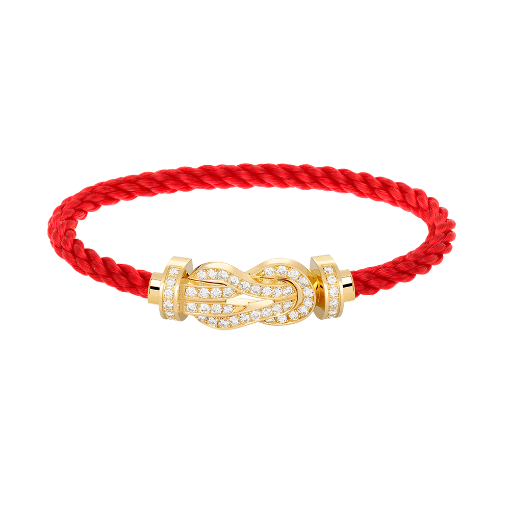 DIANA CHANCE LARGE 8 FIGURE BUCKLE FULLDIAMOND BRACELET GOLD