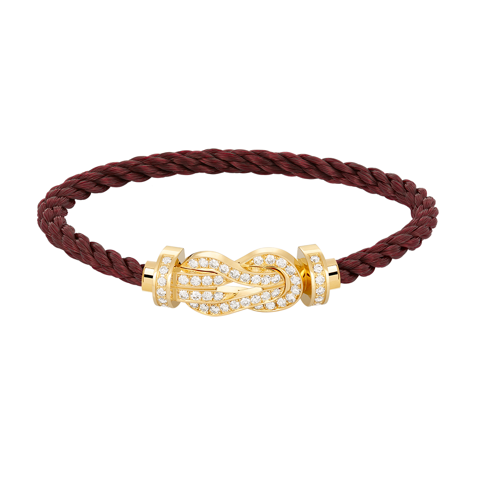 DIANA CHANCE LARGE 8 FIGURE BUCKLE FULLDIAMOND BRACELET GOLD