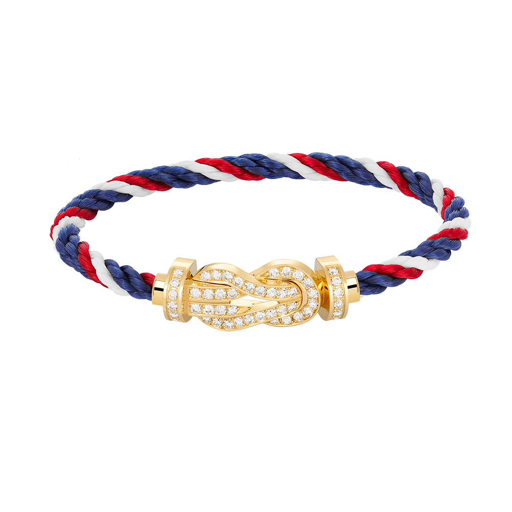 DIANA CHANCE LARGE 8 FIGURE BUCKLE FULLDIAMOND BRACELET GOLD