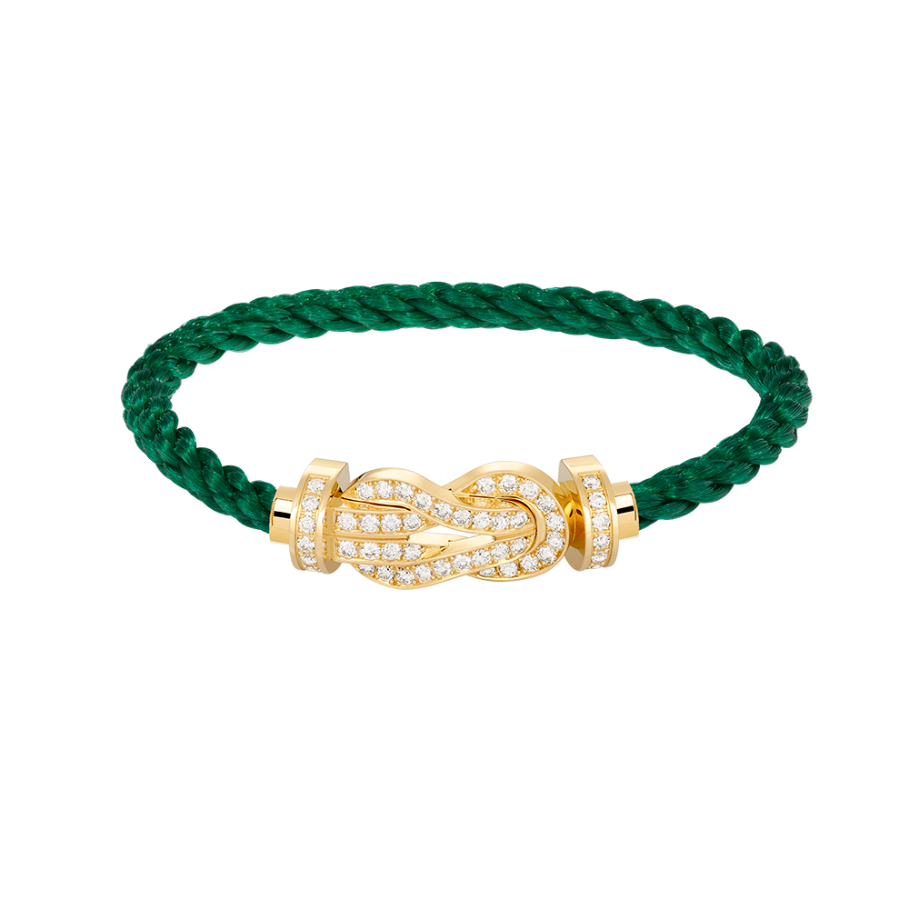 DIANA CHANCE LARGE 8 FIGURE BUCKLE FULLDIAMOND BRACELET GOLD