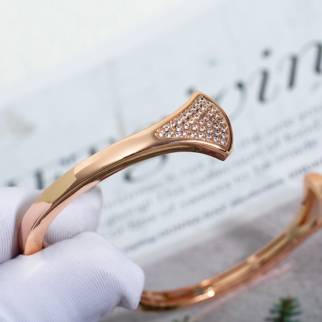 DIANA DREAM BRACELET OPEN PINK GOLD MOP DIAMOND