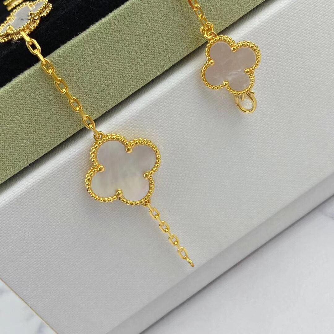 DIANA MAGIC CLOVER MOP GOLD BRACELET 5 MOTIFS
