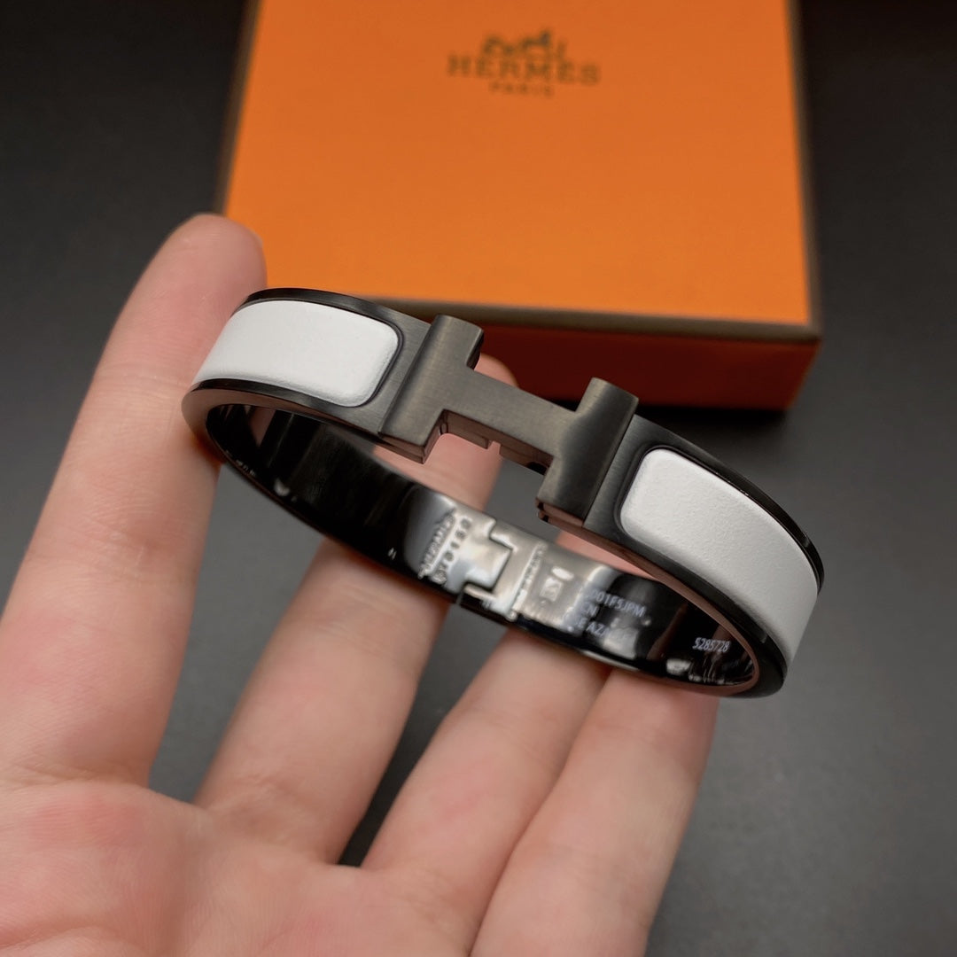 DIANA H BRACELET 12MM BLACK WHITE CERAMIC