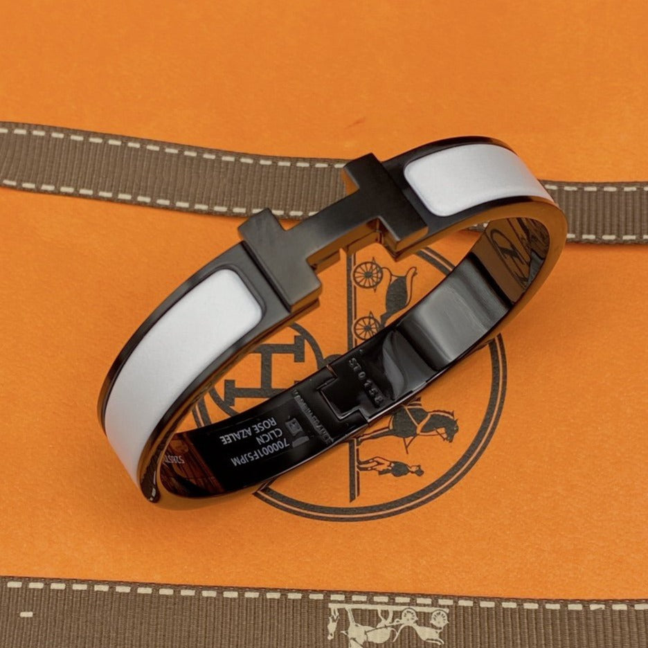 DIANA H BRACELET 12MM BLACK WHITE CERAMIC