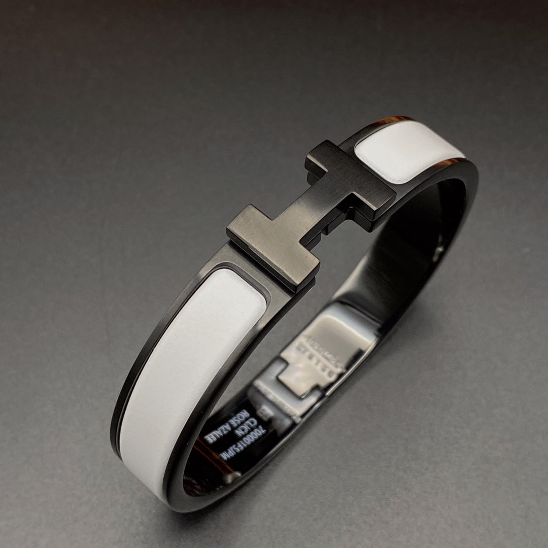 DIANA H BRACELET 12MM BLACK WHITE CERAMIC