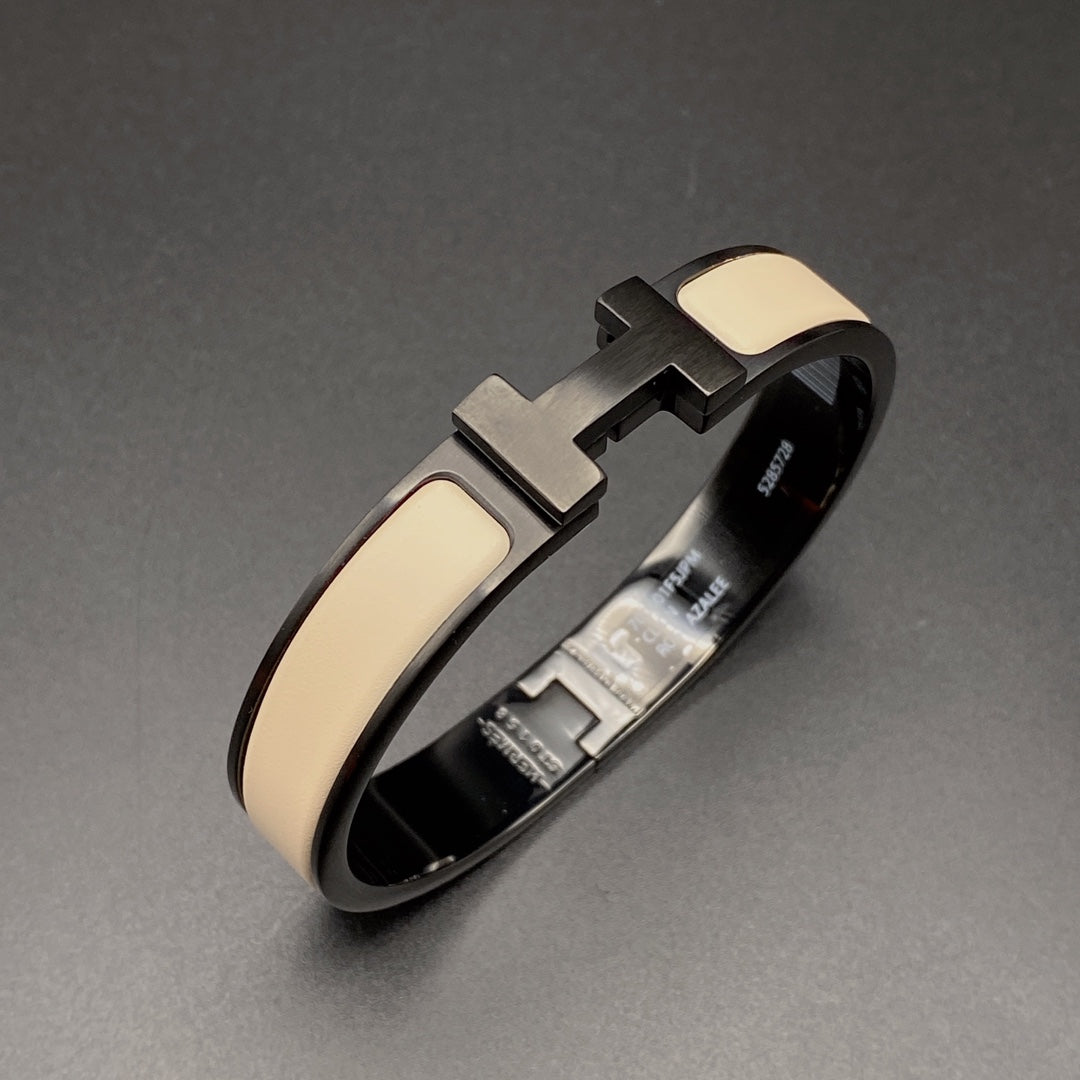 DIANA H BRACELET 12MM BLACK BEIGE CERAMIC