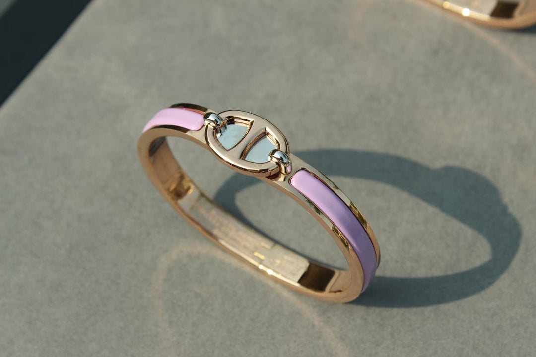 DIANA CLIC CHAINE PINK GOLD BRACELET