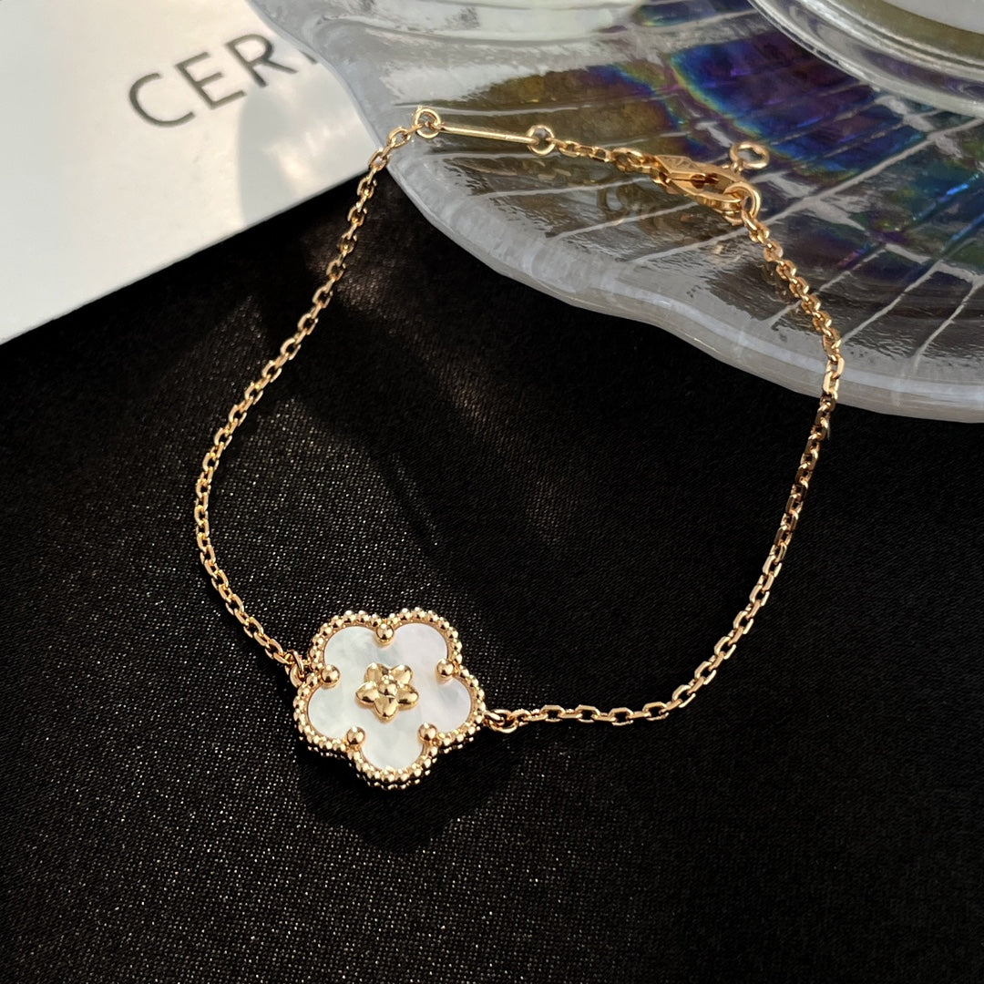 DIANA LUCKY SPRING ROSE GOLD MOP BRACELET