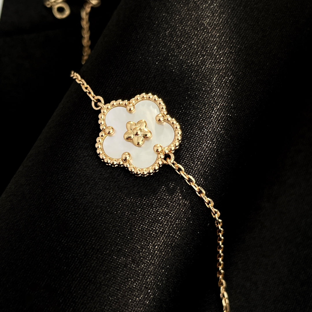 DIANA LUCKY SPRING ROSE GOLD MOP BRACELET