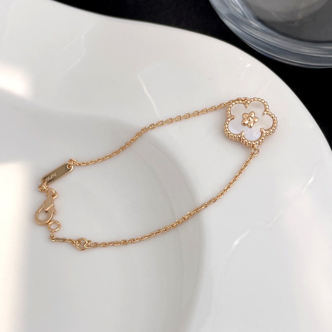 DIANA LUCKY SPRING ROSE GOLD MOP BRACELET