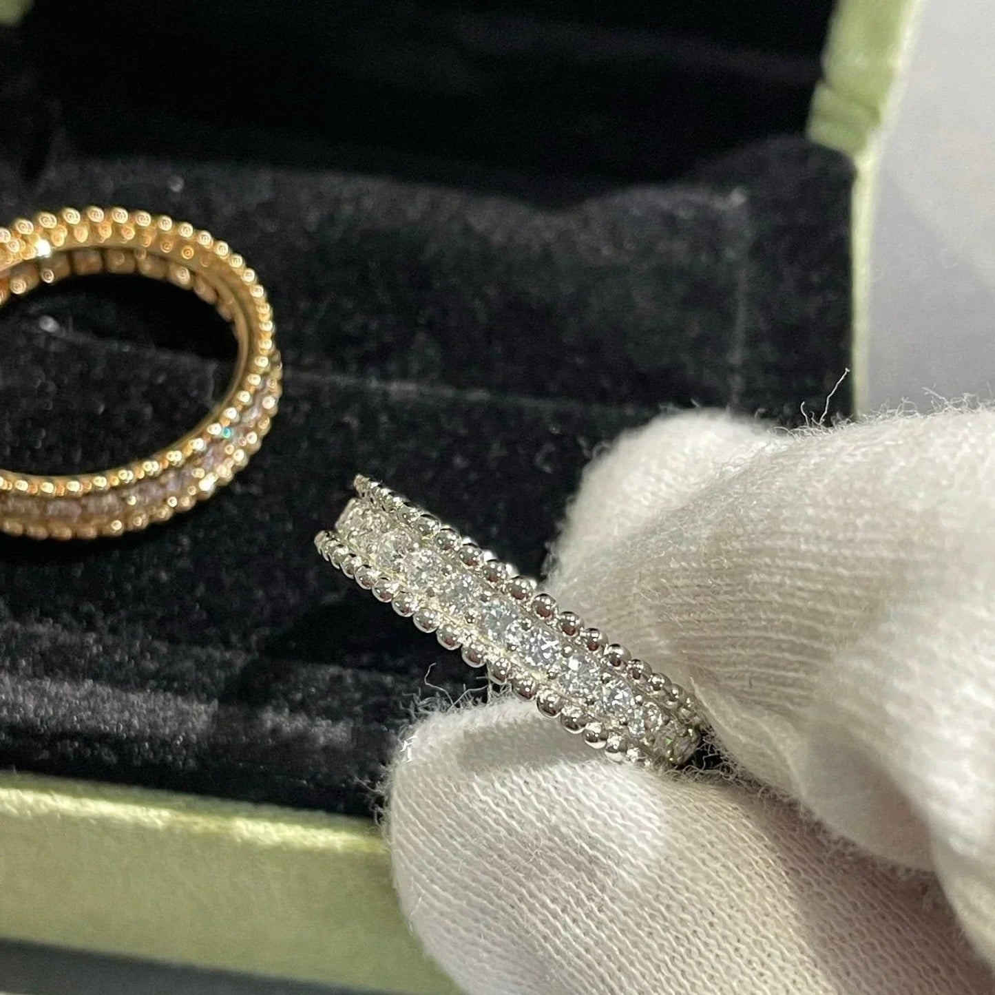 DIANA PERLEE DIAMOND SILVER RING