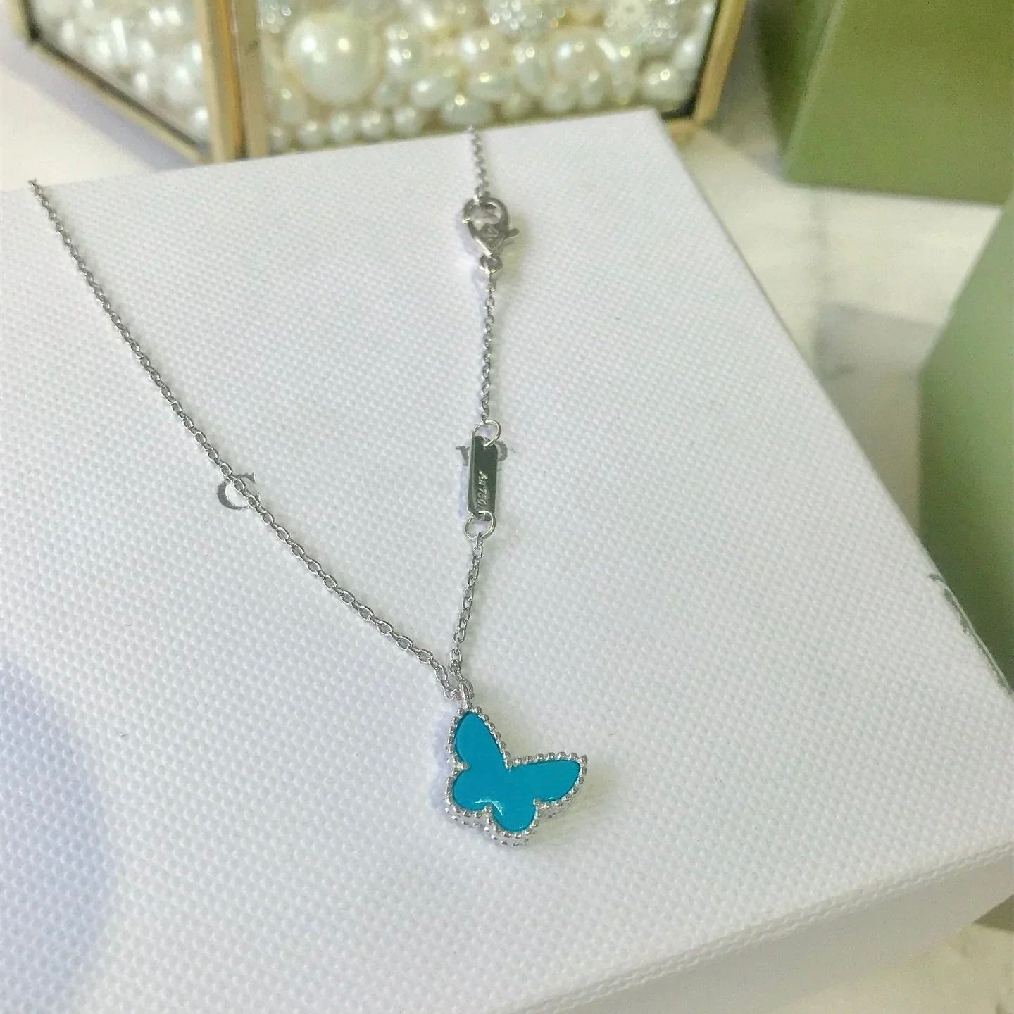 DIANA BUTTERFLY TURQUOISE BUTTERFLY BRACELET SILVER