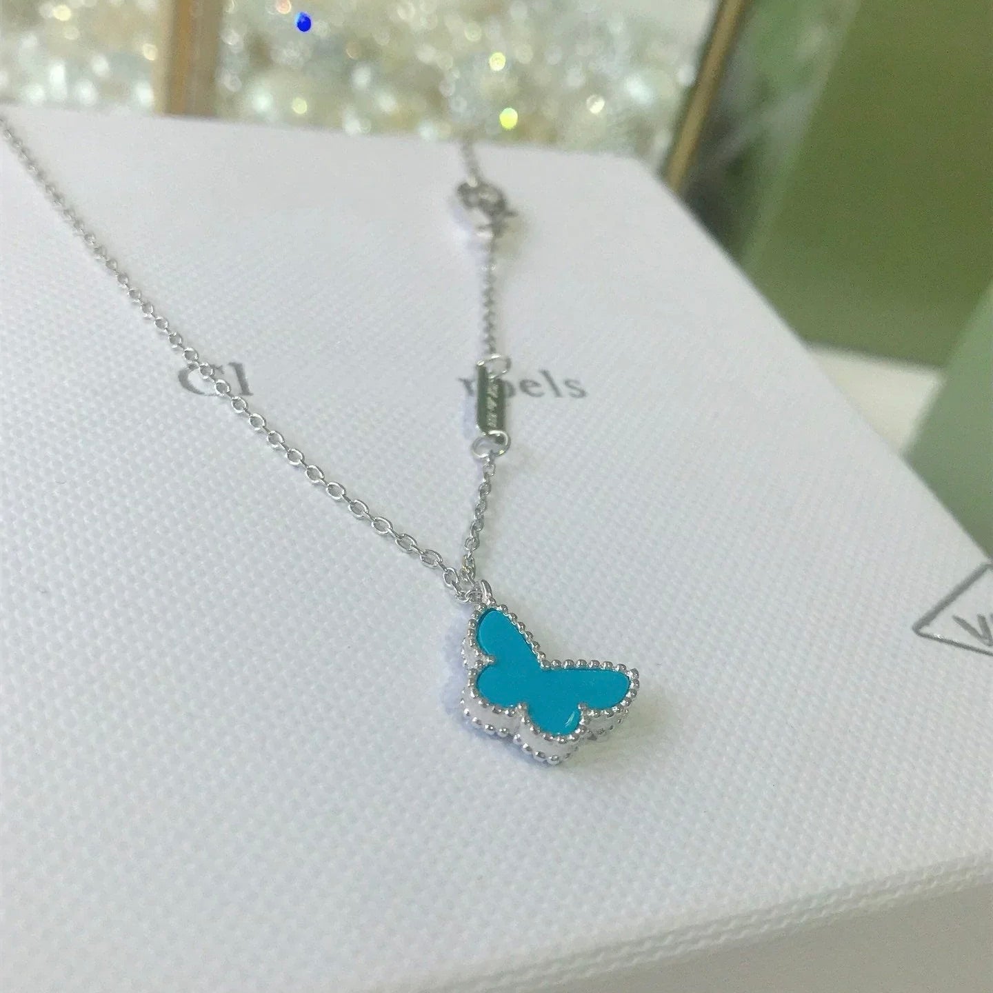 DIANA BUTTERFLY TURQUOISE BUTTERFLY BRACELET SILVER