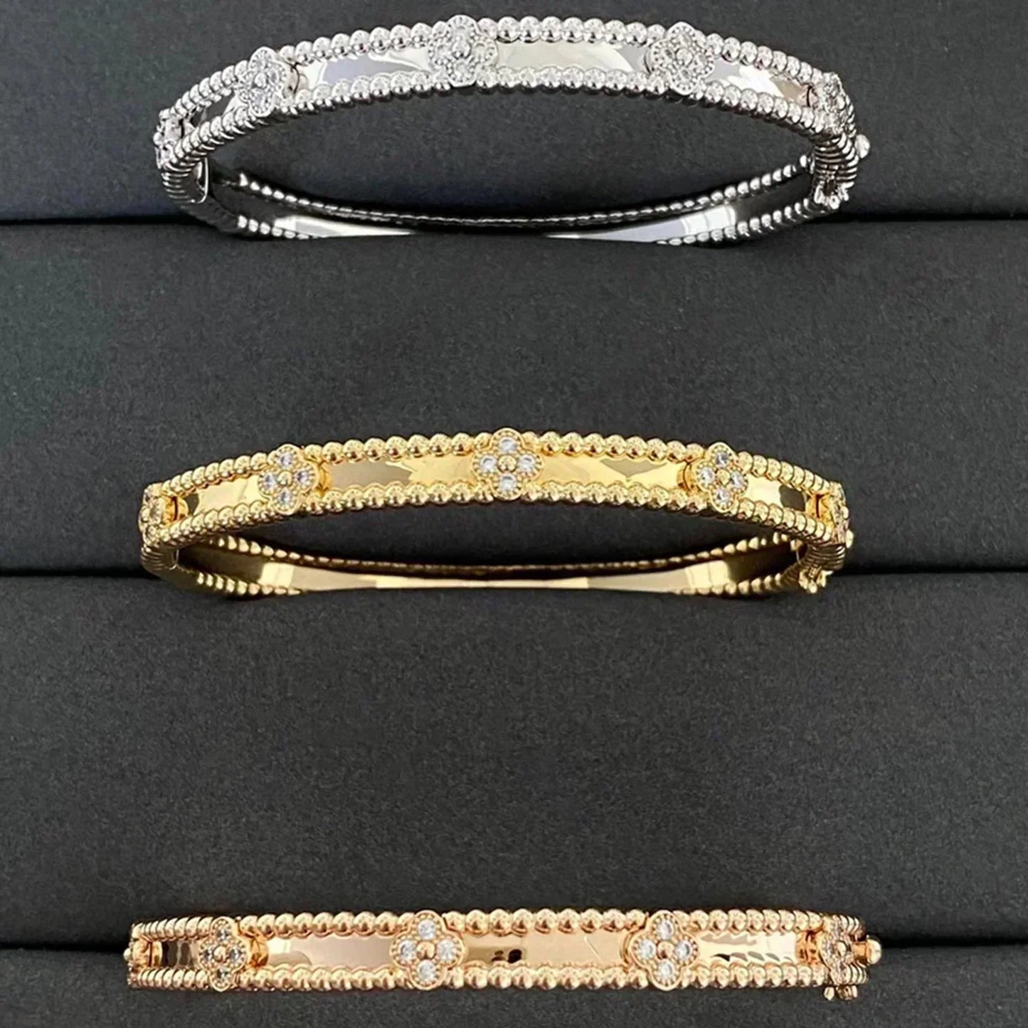 DIANA CLOVER BRACELET 4MM DIAMONDS