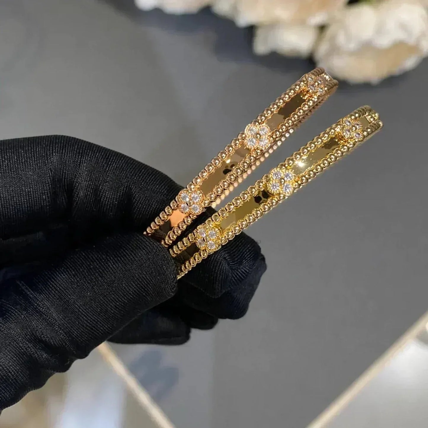 DIANA CLOVER BRACELET 4MM DIAMONDS