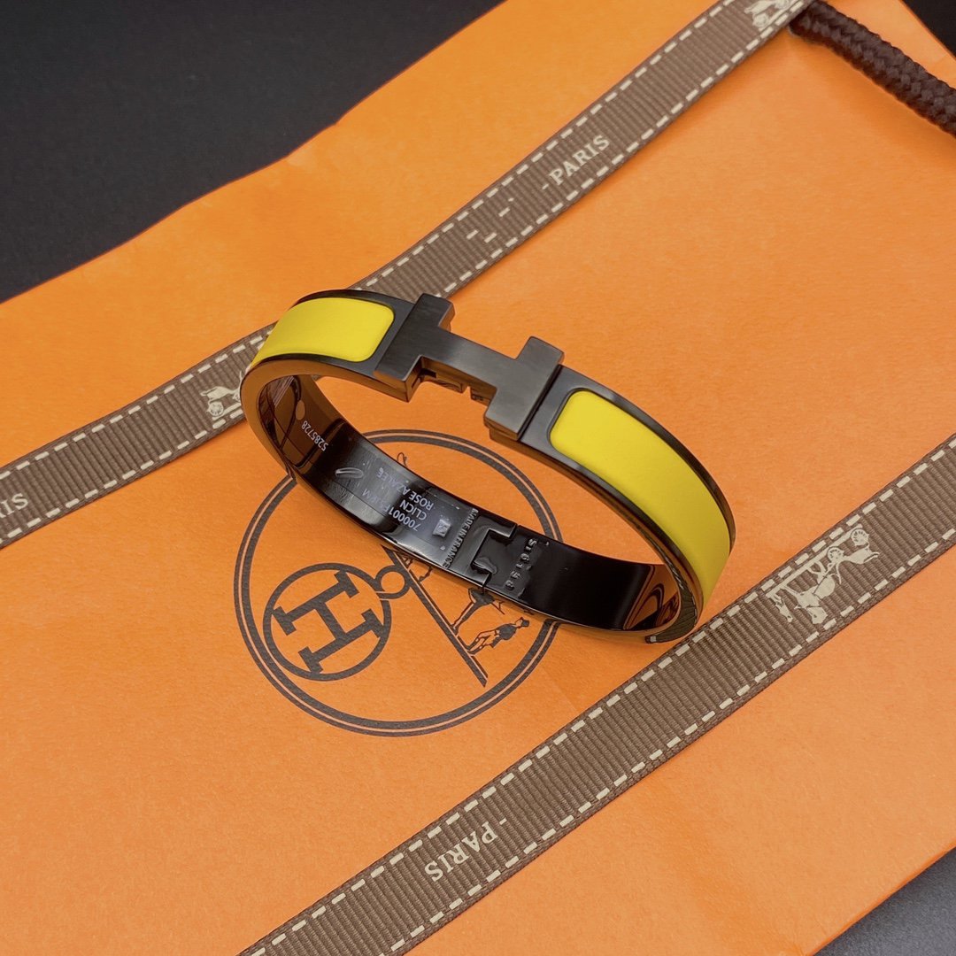 DIANA CLIC HM SO BLACK YELLOW BRACELET