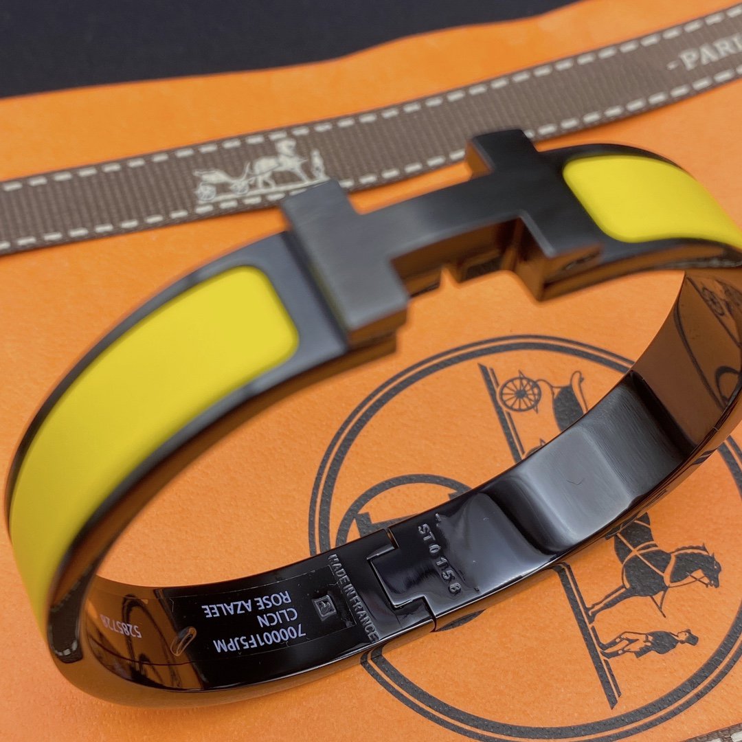 DIANA CLIC HM SO BLACK YELLOW BRACELET