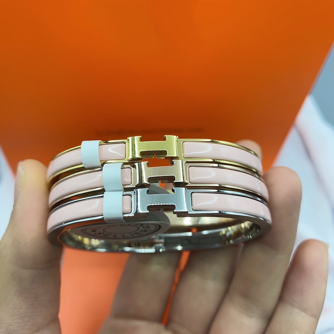 DIANA CLASSIC HM CLIC PINK 8MM ENAMEL BRACELET