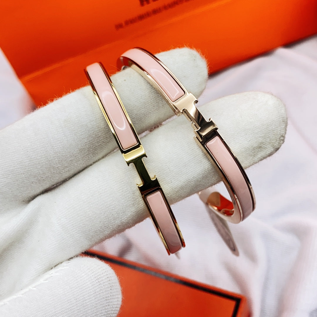 DIANA CLASSIC HM CLIC PINK 8MM ENAMEL BRACELET