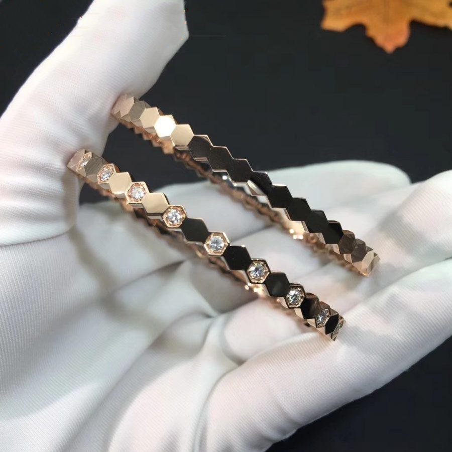 DIANA BEE LOVE PINK GOLD DIAMOND BRACELET