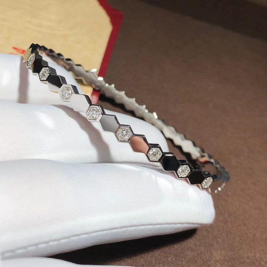 DIANA BEE LOVE SILVER DIAMOND BRACELET