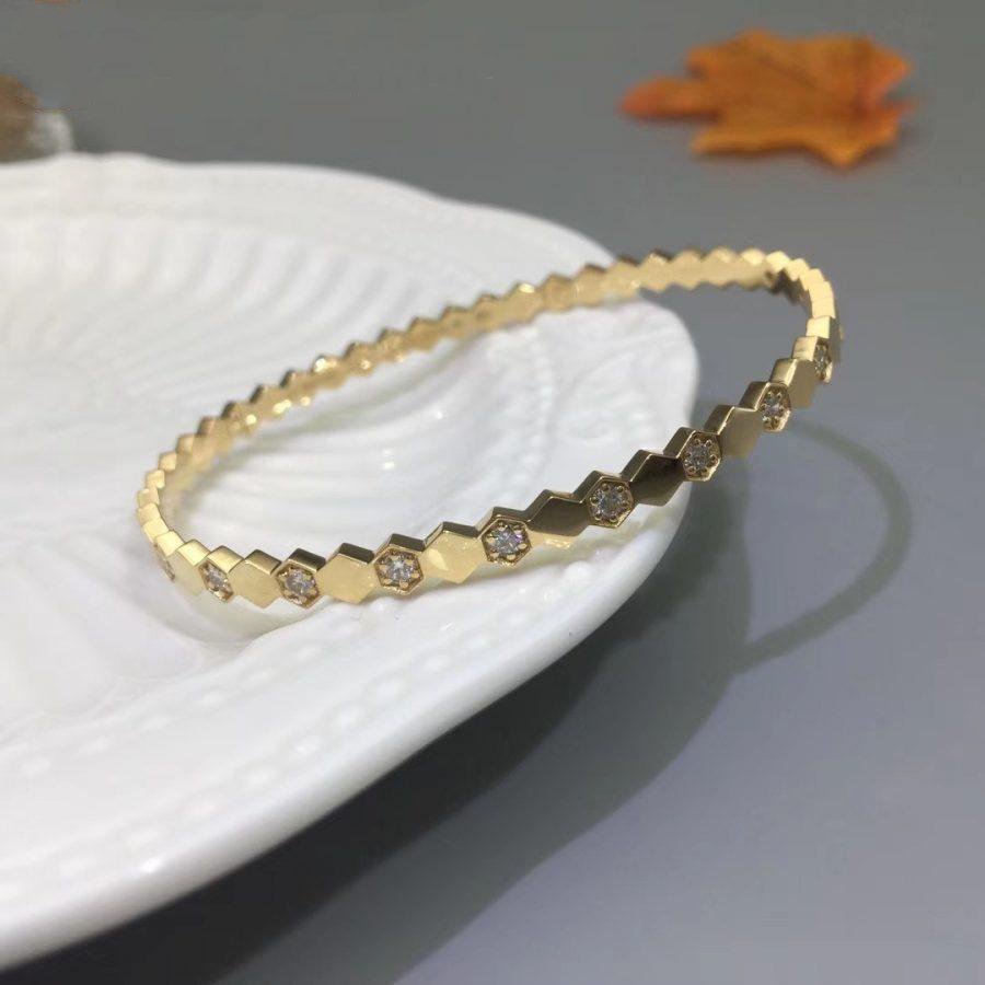 DIANA BEE LOVE GOLD DIAMOND BRACELET