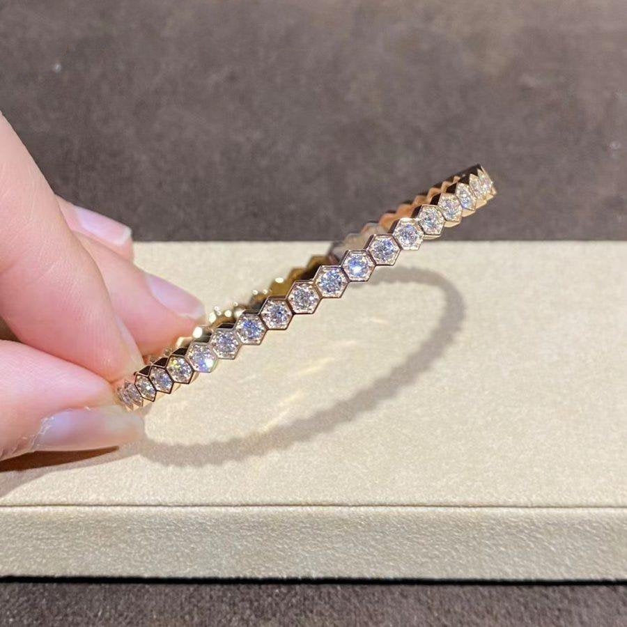 DIANA BEE LOVE GOLD BRACELET FULL DIAMOND