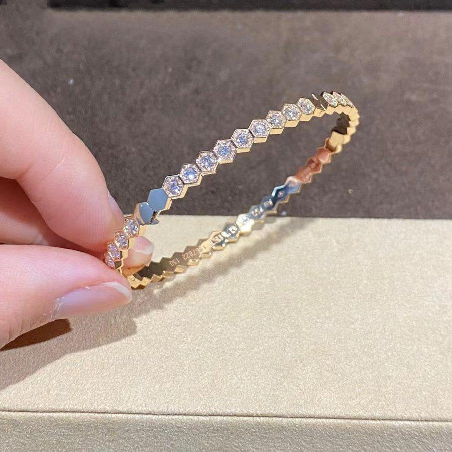 DIANA BEE LOVE GOLD BRACELET FULL DIAMOND