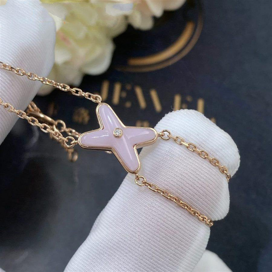 DIANA JEUX BRACELET PINK MOP PINK GOLD 1 DIAMOND
