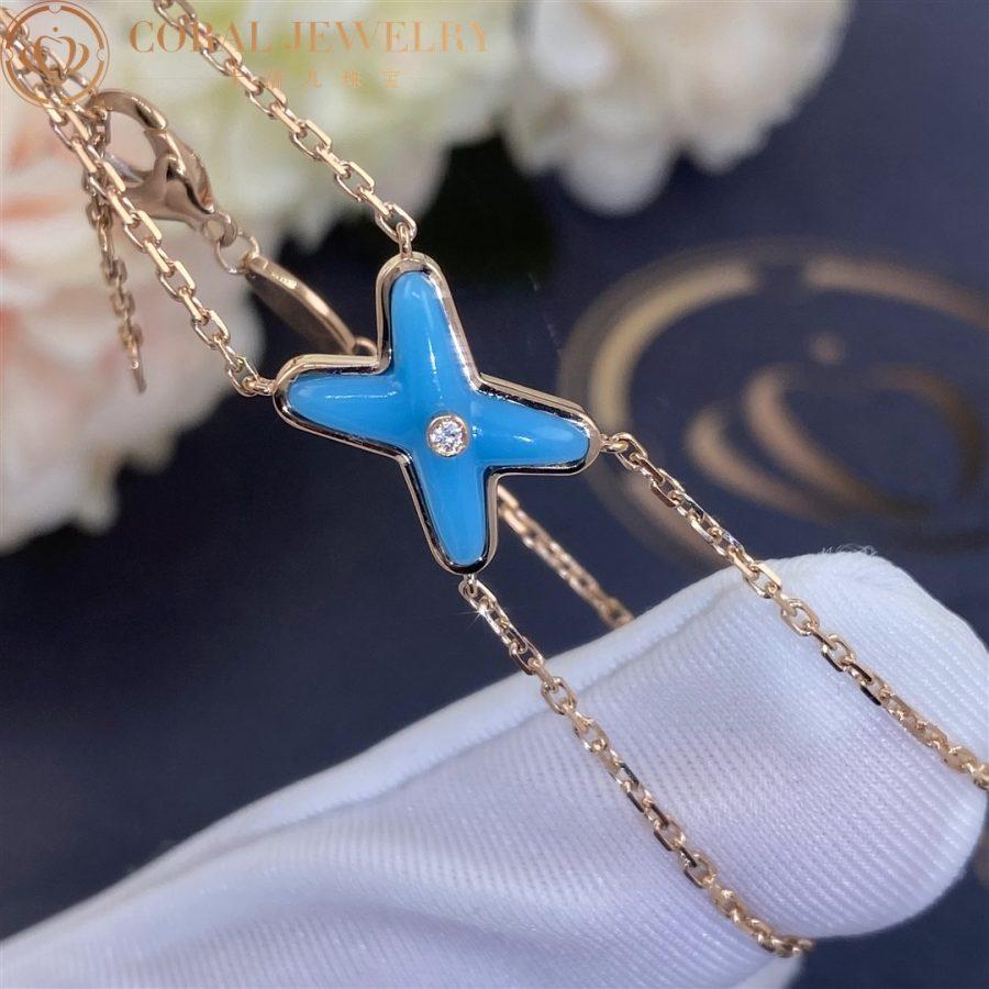 DIANA JEUX BRACELET TURQUOISE PINK GOLD 1 DIAMOND