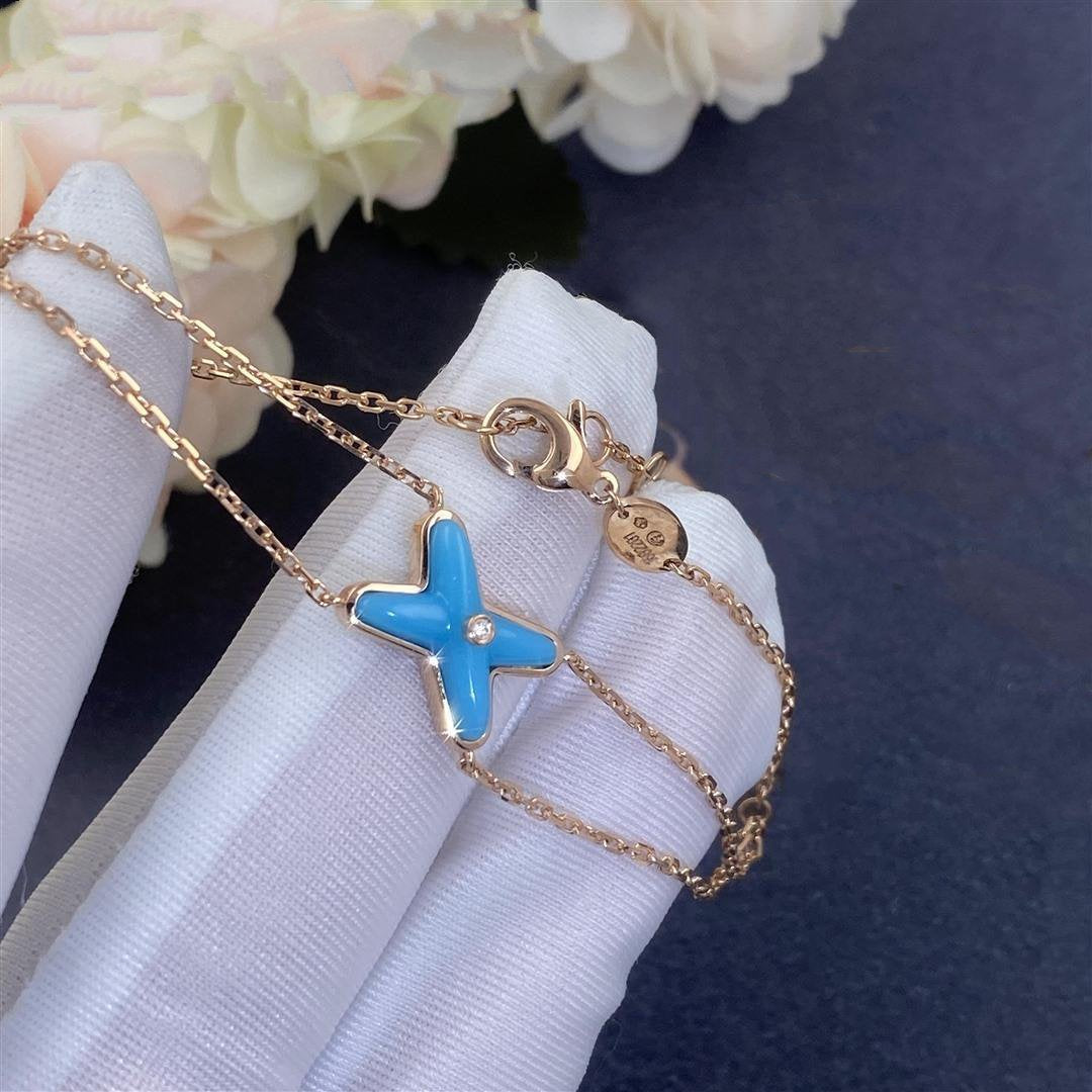 DIANA JEUX BRACELET TURQUOISE PINK GOLD 1 DIAMOND