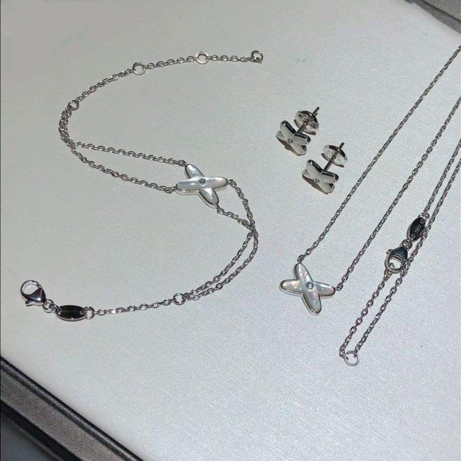 DIANA JEUX BRACELET WHITE MOP SILVER 1 DIAMOND