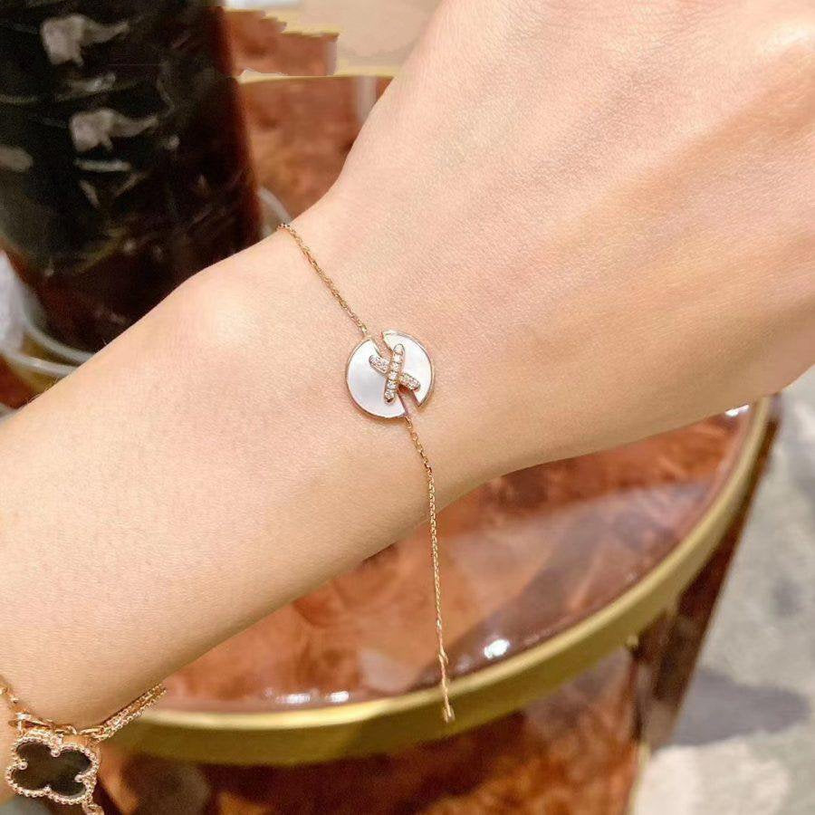 DIANA JEUX DE BRACELET MOP PINK GOLD DIAMONDS