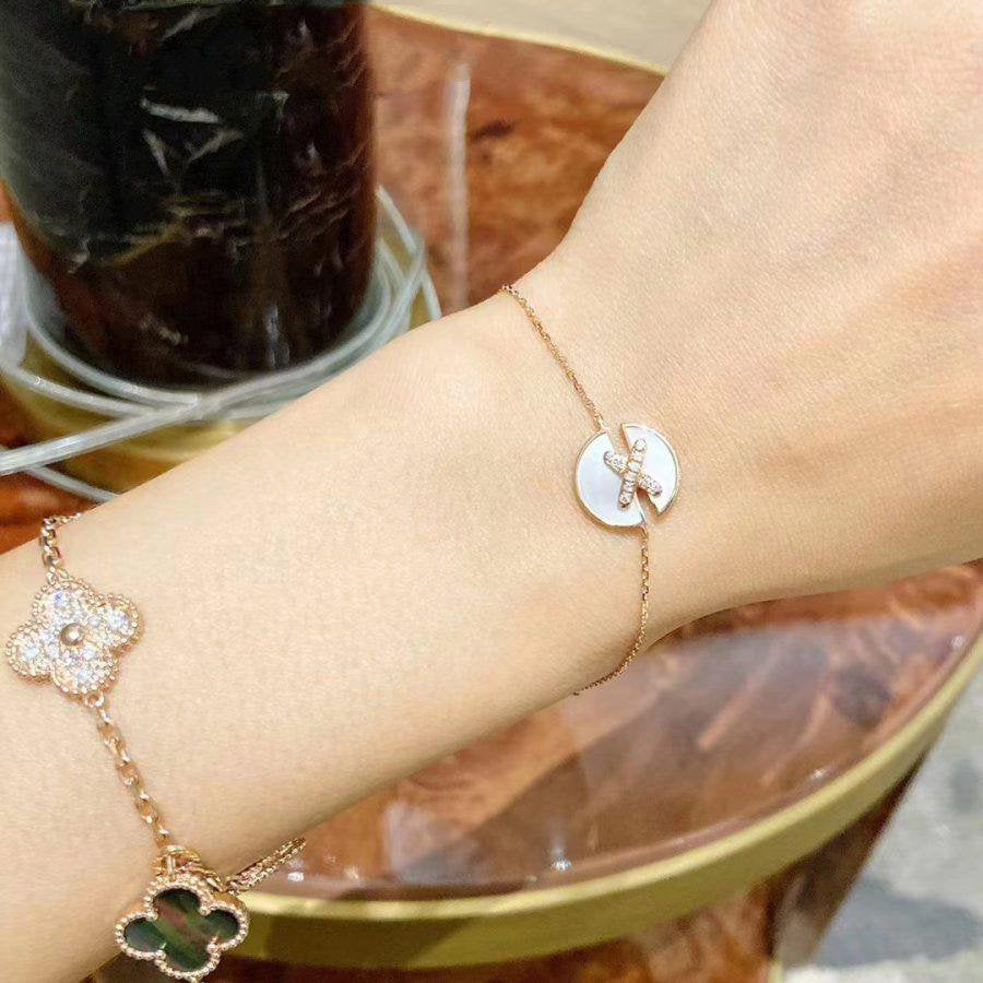 DIANA JEUX DE BRACELET MOP PINK GOLD DIAMONDS