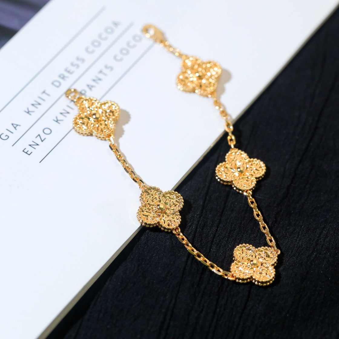 DIANA CLOVER 5 MOTIFS BRONZING BRACELET