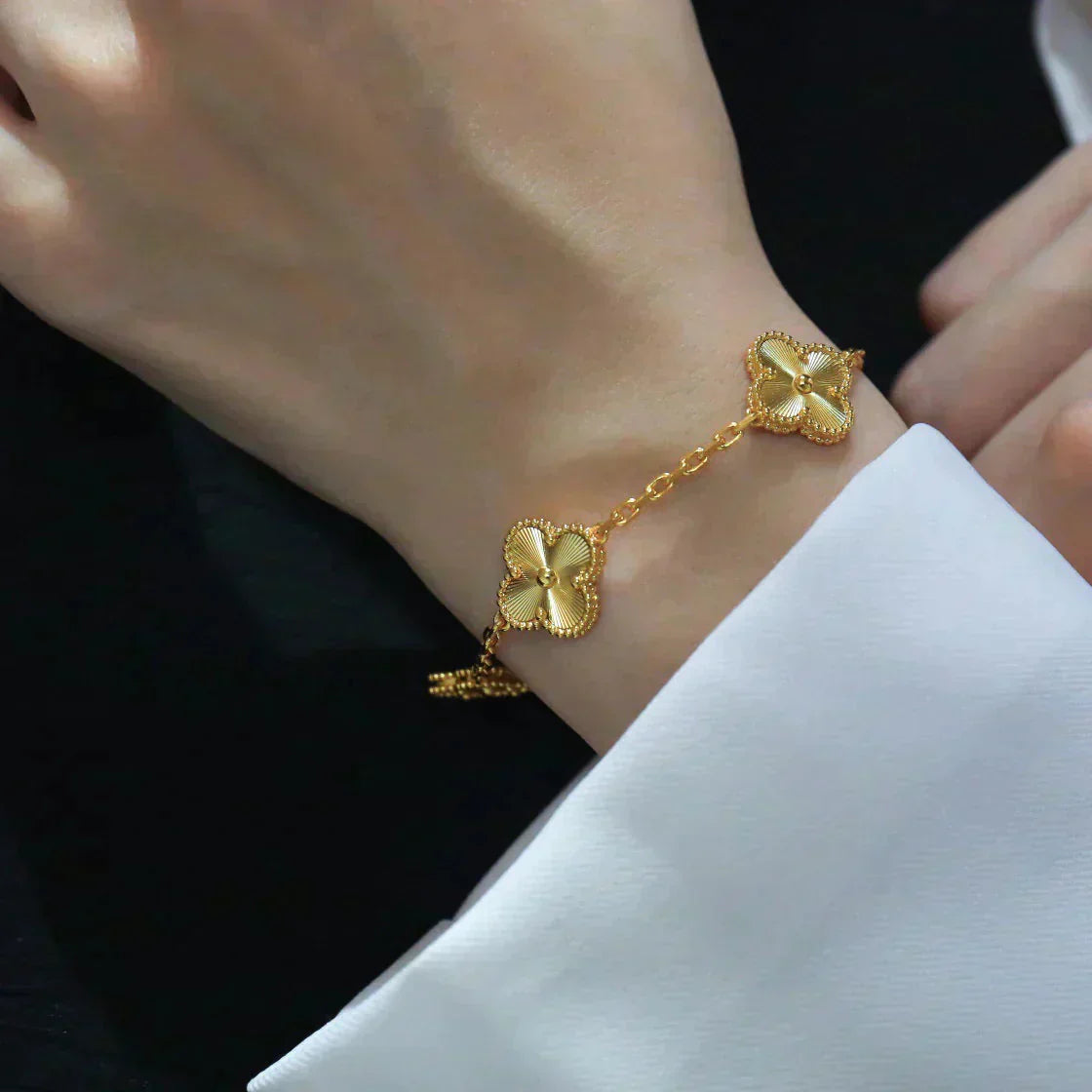 DIANA CLOVER 5 FLOWERS LASER BRACELET