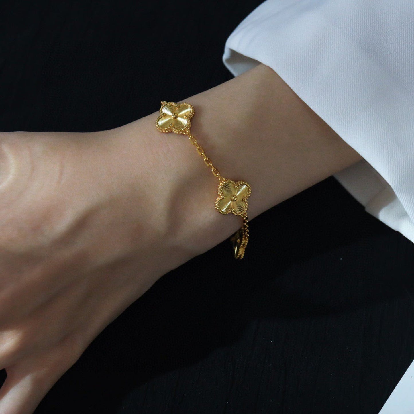 DIANA CLOVER 5 FLOWERS LASER BRACELET