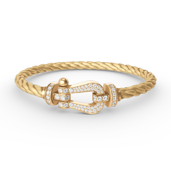 DIANA FORCE LARGE HORSESHOE FULL DIAMOND BRACELET GOLD