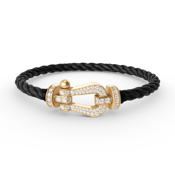 DIANA FORCE LARGE HORSESHOE FULL DIAMOND BRACELET GOLD