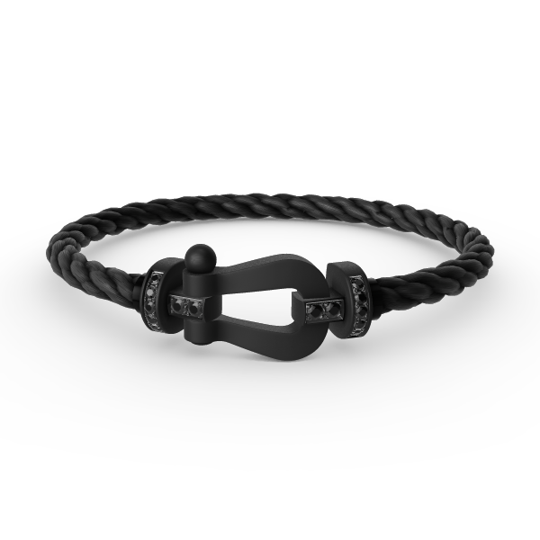 DIANA FORCE LARGE SERIES HORSESHOE BLACK SAMURAI BRACELET