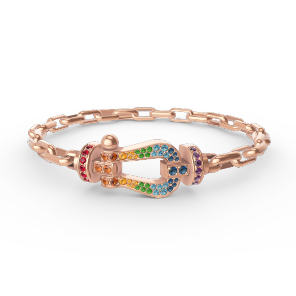 DIANA FORCE LARGE HORSESHOE CLASP METAL BRACELET