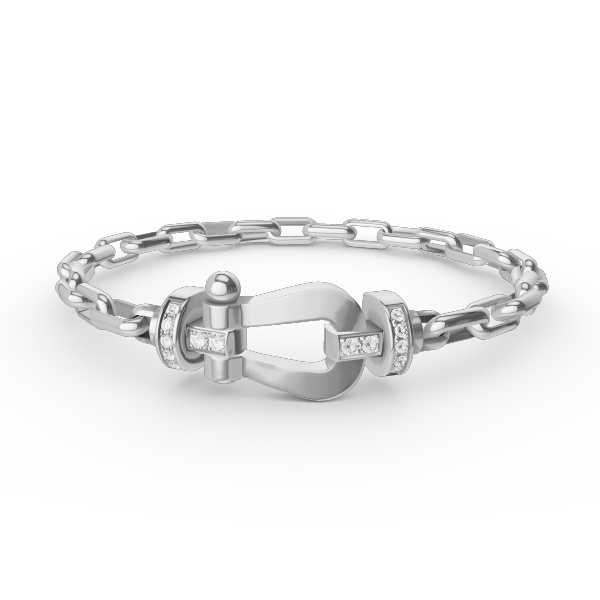 DIANA FORCE LARGE HORSESHOE CLASP METAL BRACELET