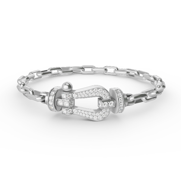 DIANA FORCE LARGE HORSESHOE CLASP METAL BRACELET