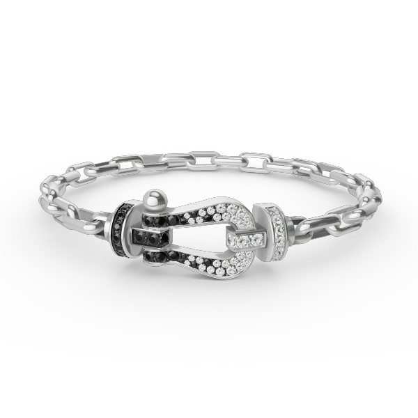 DIANA FORCE LARGE HORSESHOE CLASP METAL BRACELET