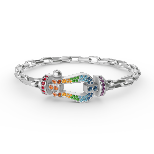 DIANA FORCE LARGE HORSESHOE CLASP METAL BRACELET