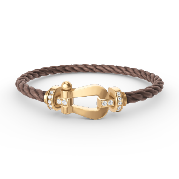 DIANA FORCE LARGE HORSESHOE HALF DIAMOND BRACELET GOLD