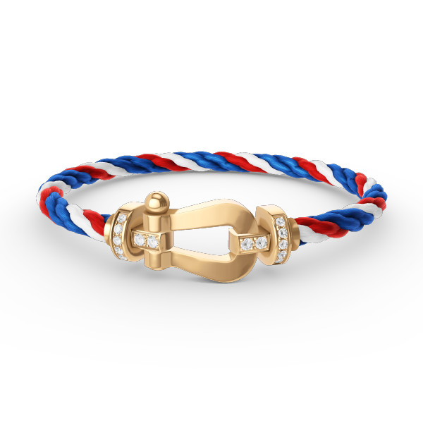 DIANA FORCE LARGE HORSESHOE HALF DIAMOND BRACELET GOLD