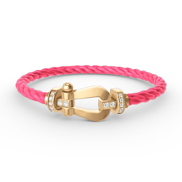 DIANA FORCE LARGE HORSESHOE HALF DIAMOND BRACELET GOLD