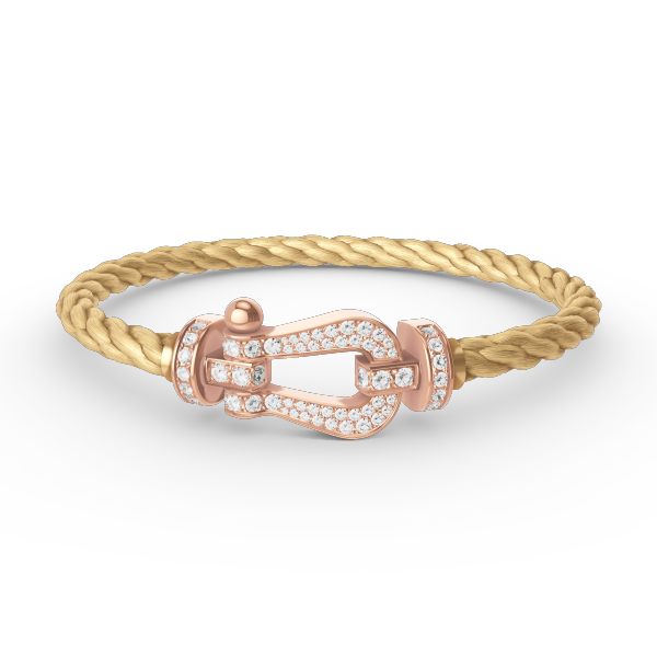 DIANA FORCE LARGE HORSESHOE FULL DIAMOND BRACELET ROSE GOLD